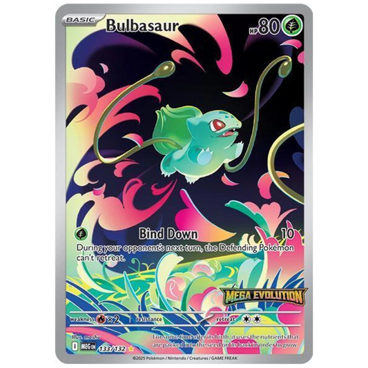 Pokemon TCG Bulbasaur Mega Evolution Promo 133/132 (Stamped)