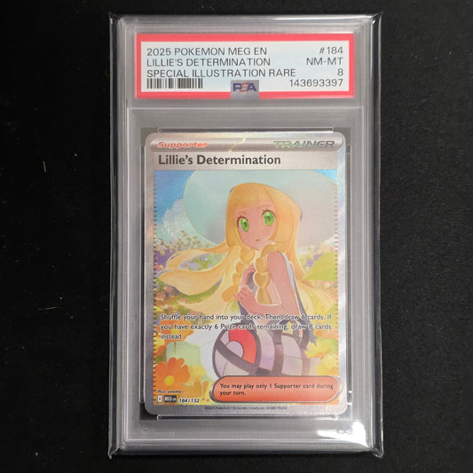 Pokemon TCG Lillie’s Determination Mega Evolution 184/132 (PSA 8)