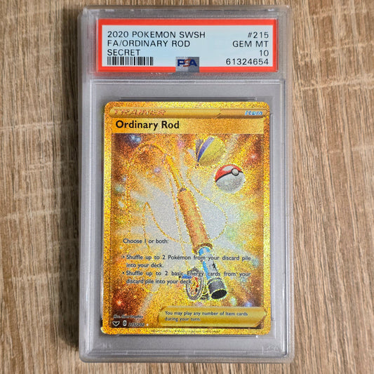 Pokemon TCG Ordinary Rod Sword & Shield 215/202 (PSA 10)