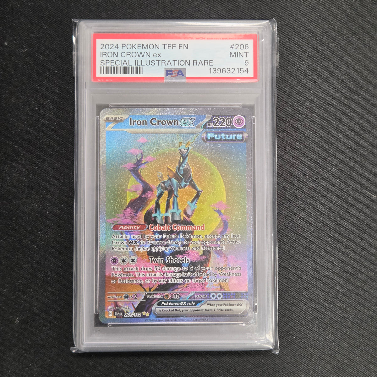 Pokemon TCG Iron Crown ex Temporal Forces 206/162 (PSA 9)