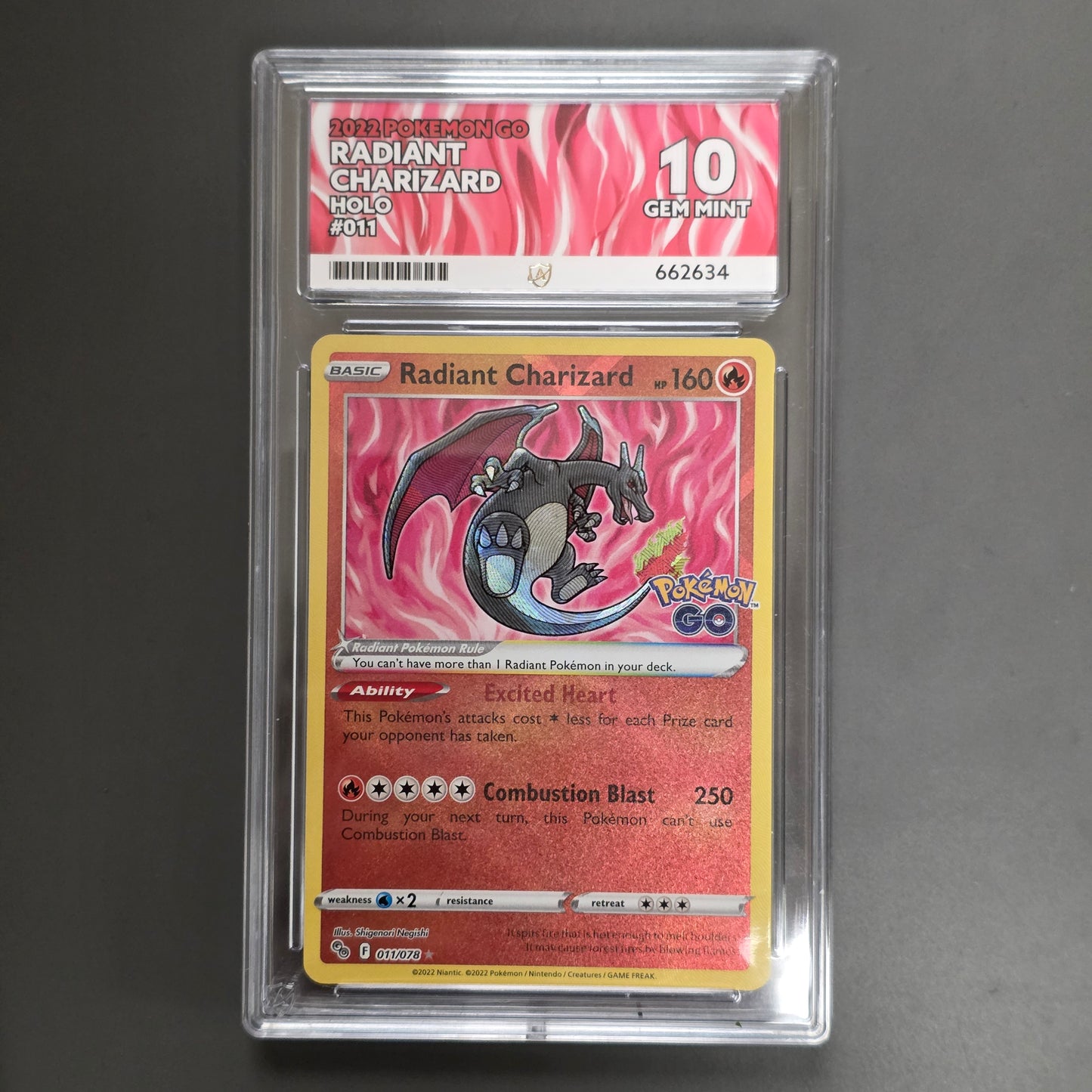 Pokemon TCG Radiant Charizard Pokemon Go 011/078 (Ace 10)