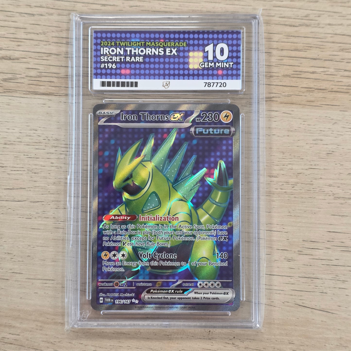 Pokemon TCG Iron Thorns ex Twilight Masquerade 196/167 (ACE 10)