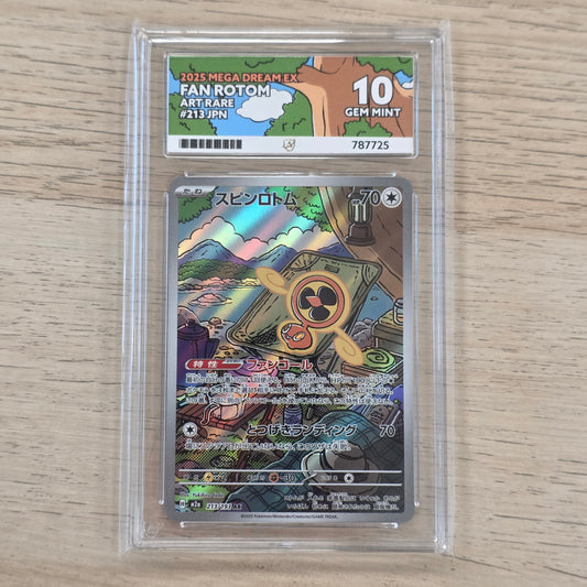 Pokemon TCG Fan Rotom MEGA Dream ex 213/193 (Ace Graded 10 Japanese)