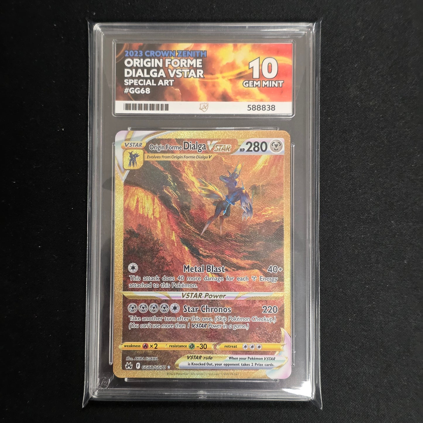 Pokemon TCG Origin Forme Dialga VSTAR Crown Zenith GG68/GG70 (Ace 10)