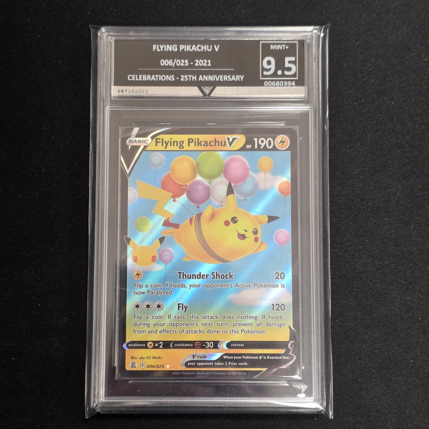 Pokemon TCG Flying Pikachu V Celebrations 006/025 (Get Graded 9.5)