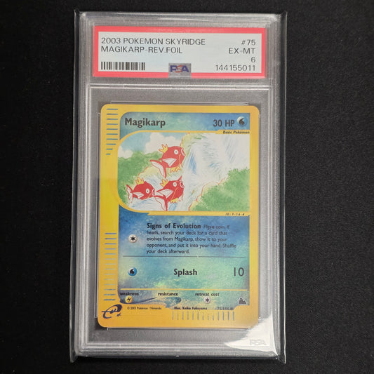 Pokemon TCG Magikarp *Reverse Holo* Skyridge 75/144 (PSA 6)