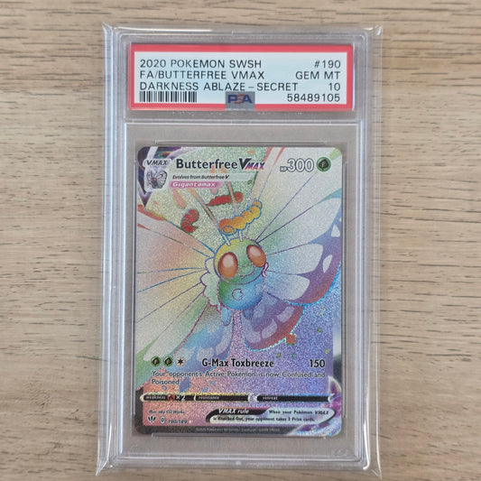 Pokemon TCG Butterfree VMAX Darkness Ablaze 190/189 (PSA 10)