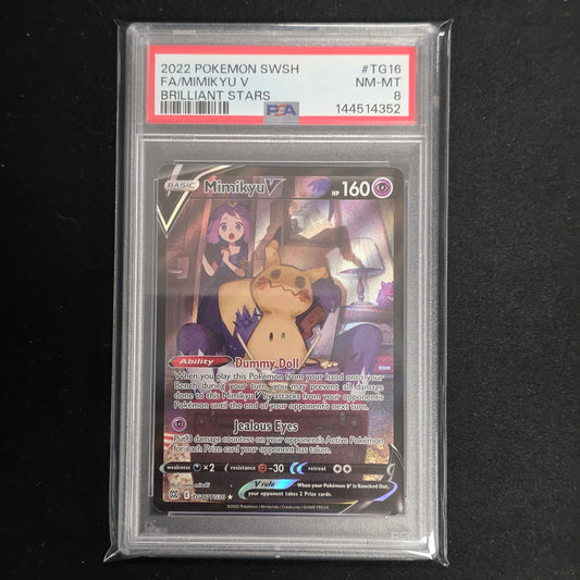 Pokemon TCG Mimikyu V Brilliant Stars TG16/TG30 (PSA 8)