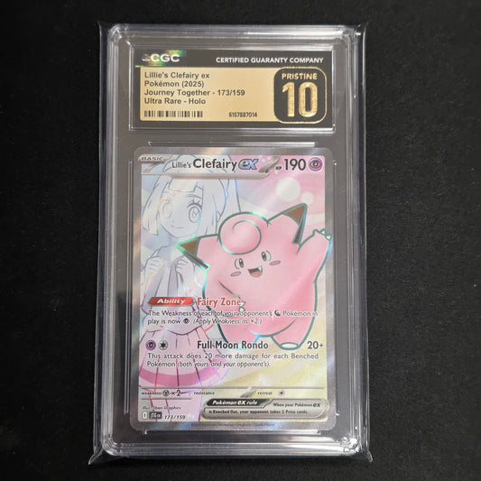 Pokemon TCG Lillie’s Clefairy ex Journey Together 173/159 (CGC Pristine 10)