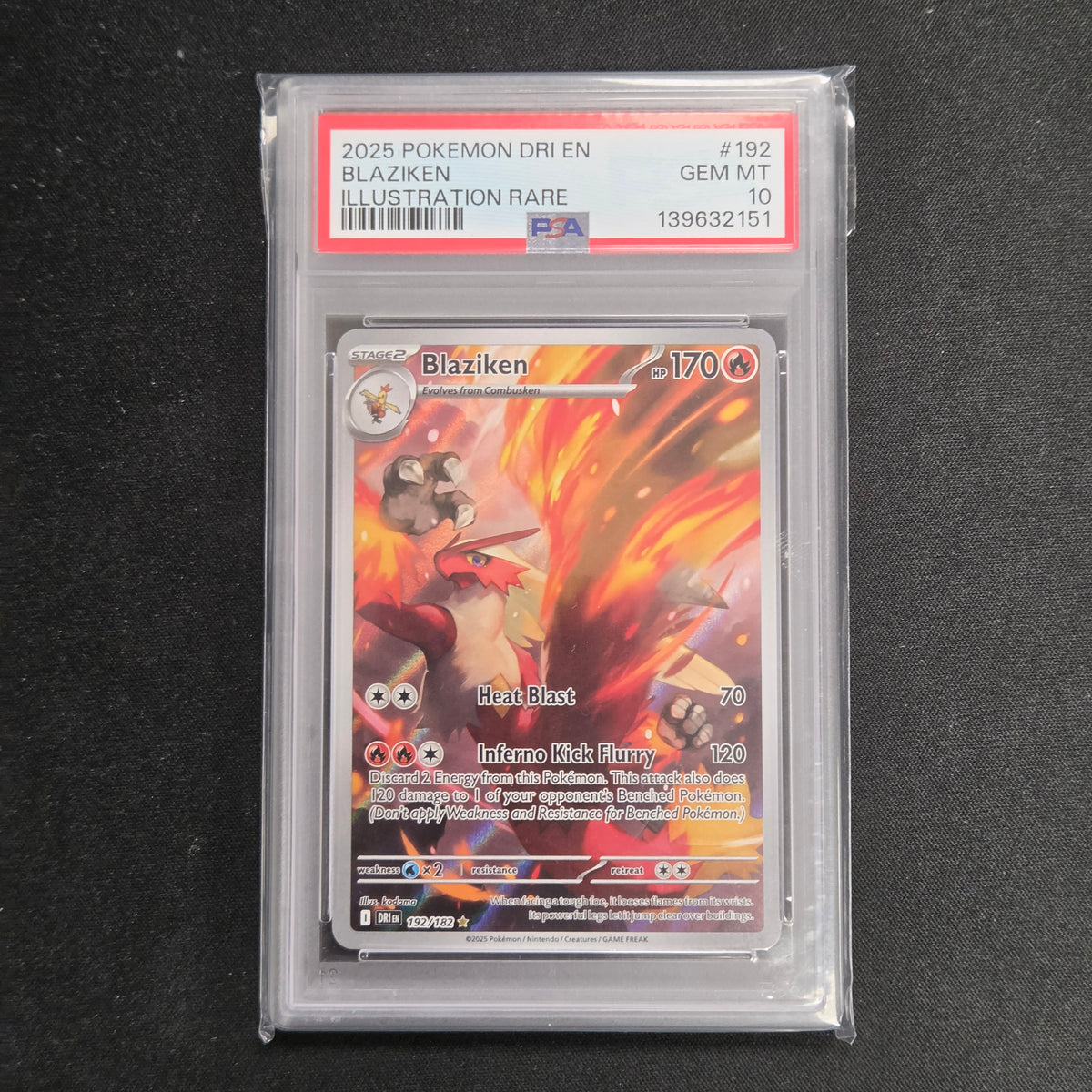 Pokemon TCG Blaziken Destined Rivals 192/182 (PSA 10)