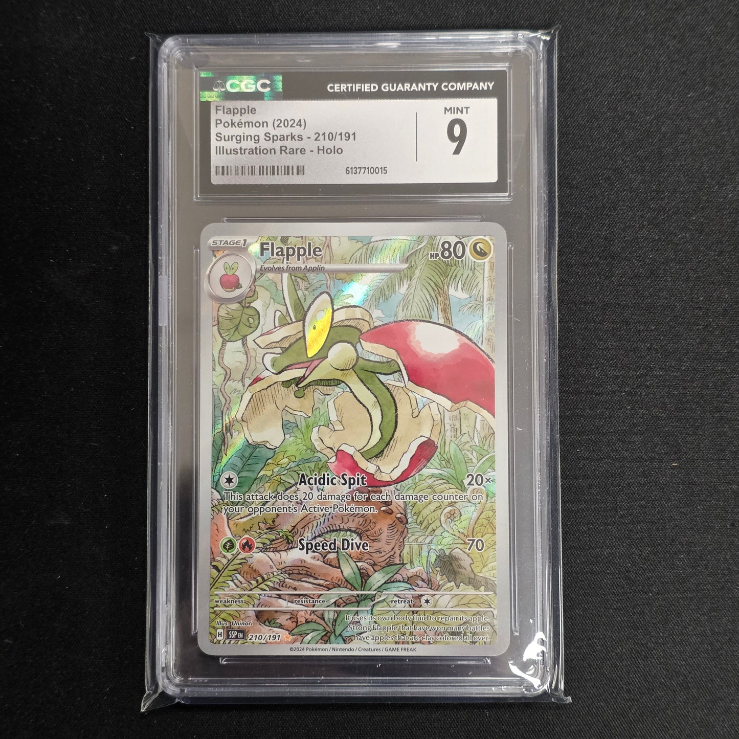 Pokemon TCG Flapple Surging Sparks 210/191 (CGC 9)