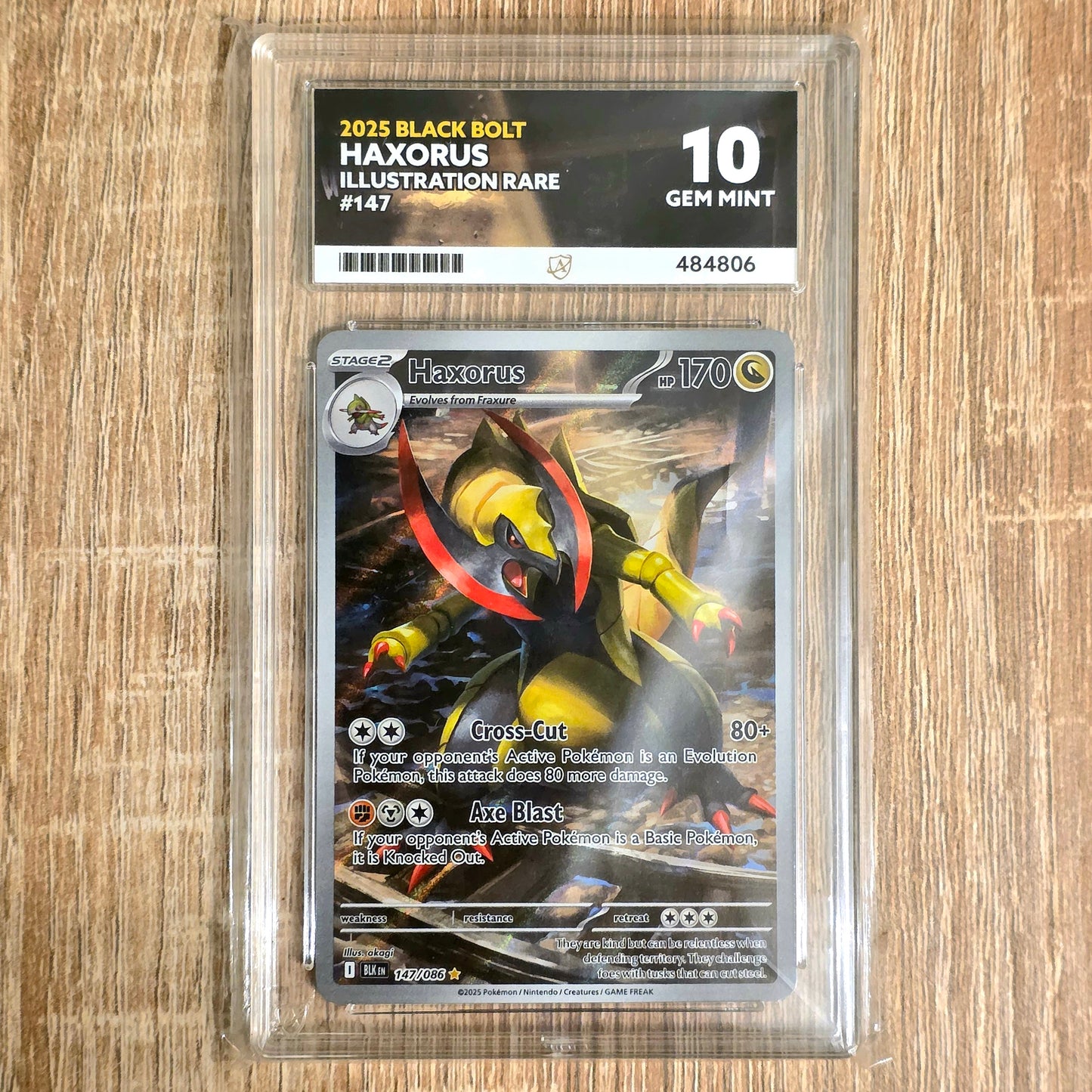 Pokemon TCG Haxorus Black Bolt 147/086 (Ace 10)