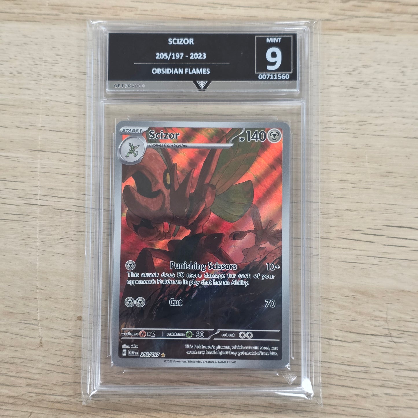 Pokemon TCG Scizor Obsidian Flames 205/197 (Get Graded 9)