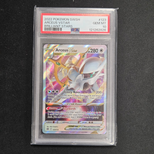 Pokemon TCG Arceus VSTAR Brilliant Stars 123/172 (PSA 10)