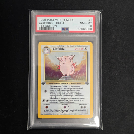 Pokemon TCG Clefable 1st Edition Jungle 1/64 (PSA 8)
