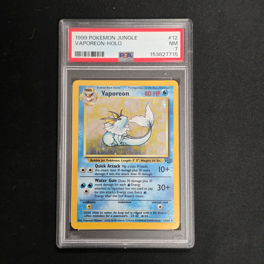 Pokemon TCG Vaporeon Jungle 12/64 (PSA 7)