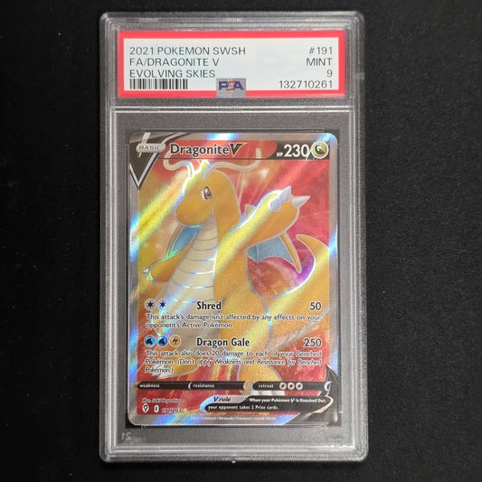 Pokemon TCG Dragonite V Evolving Skies 191/203 (PSA 9)