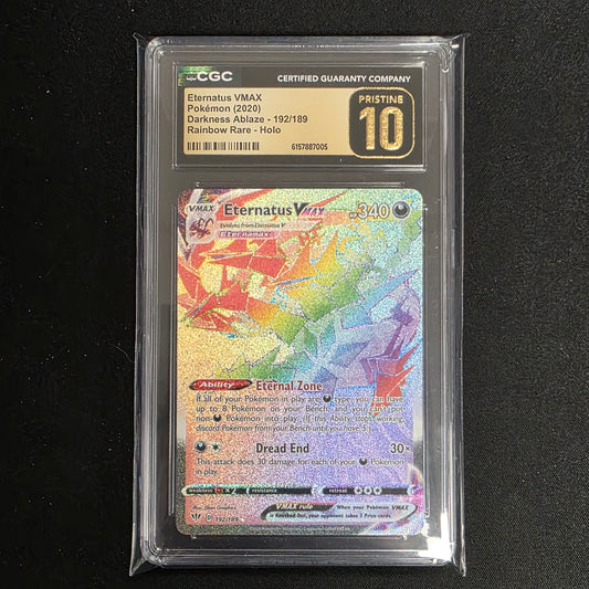 Pokemon TCG Eternatus VMAX Darkness Ablaze 192/189 (CGC Pristine 10)