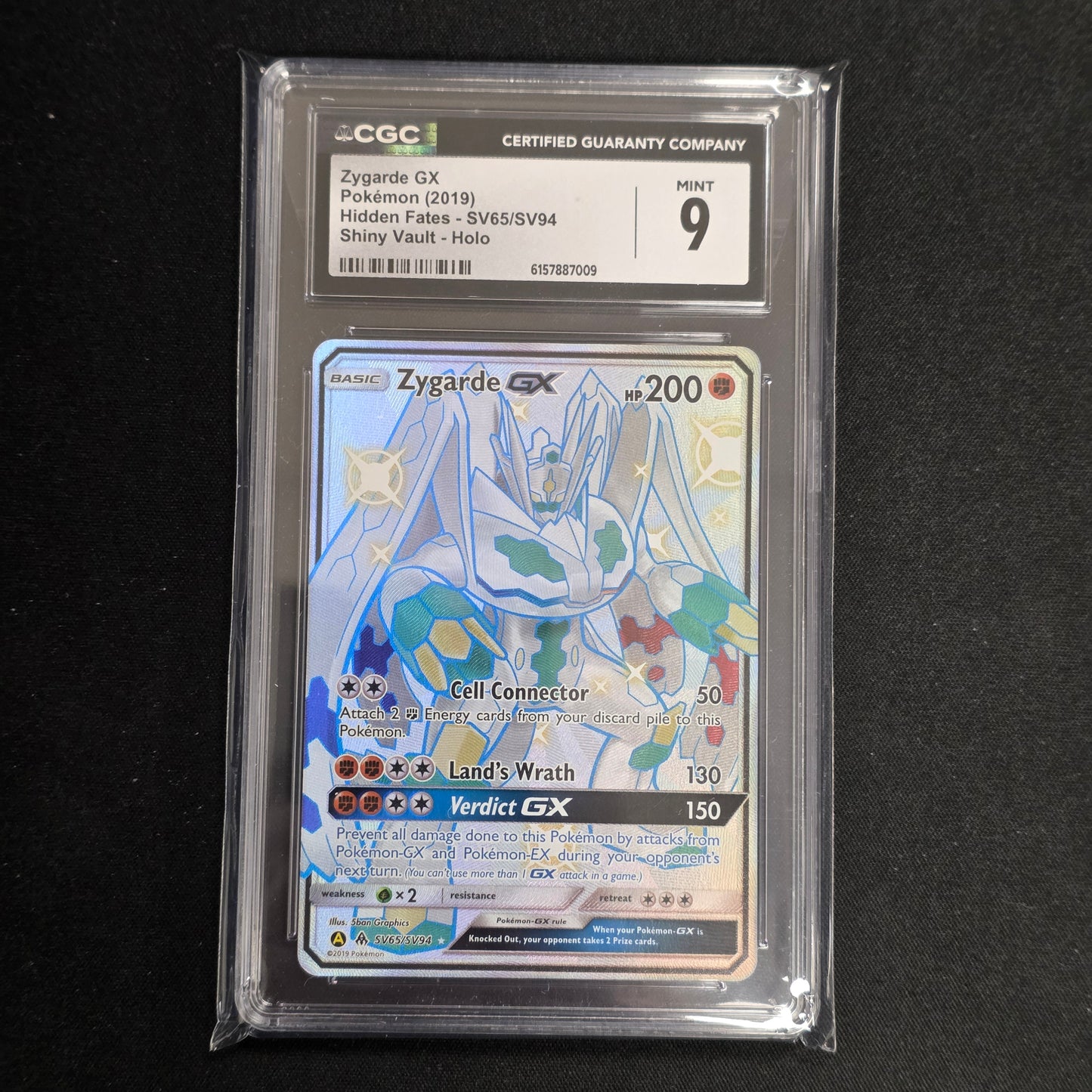 Pokemon TCG Zygarde GX Hidden Fates SV65/SV94 (CGC 9)