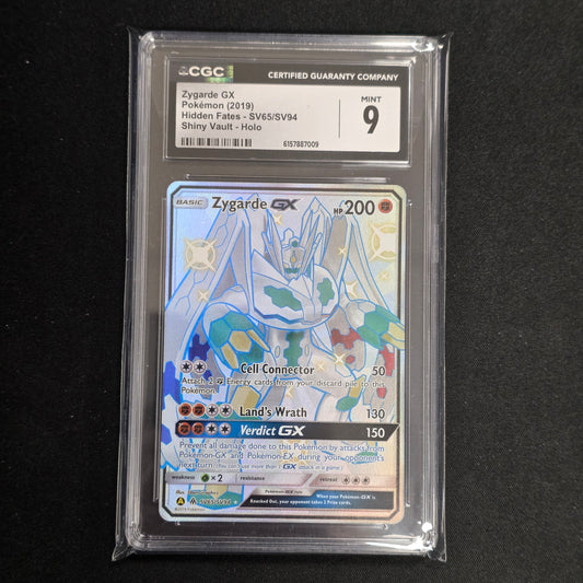 Pokemon TCG Zygarde GX Hidden Fates SV65/SV94 (CGC 9)