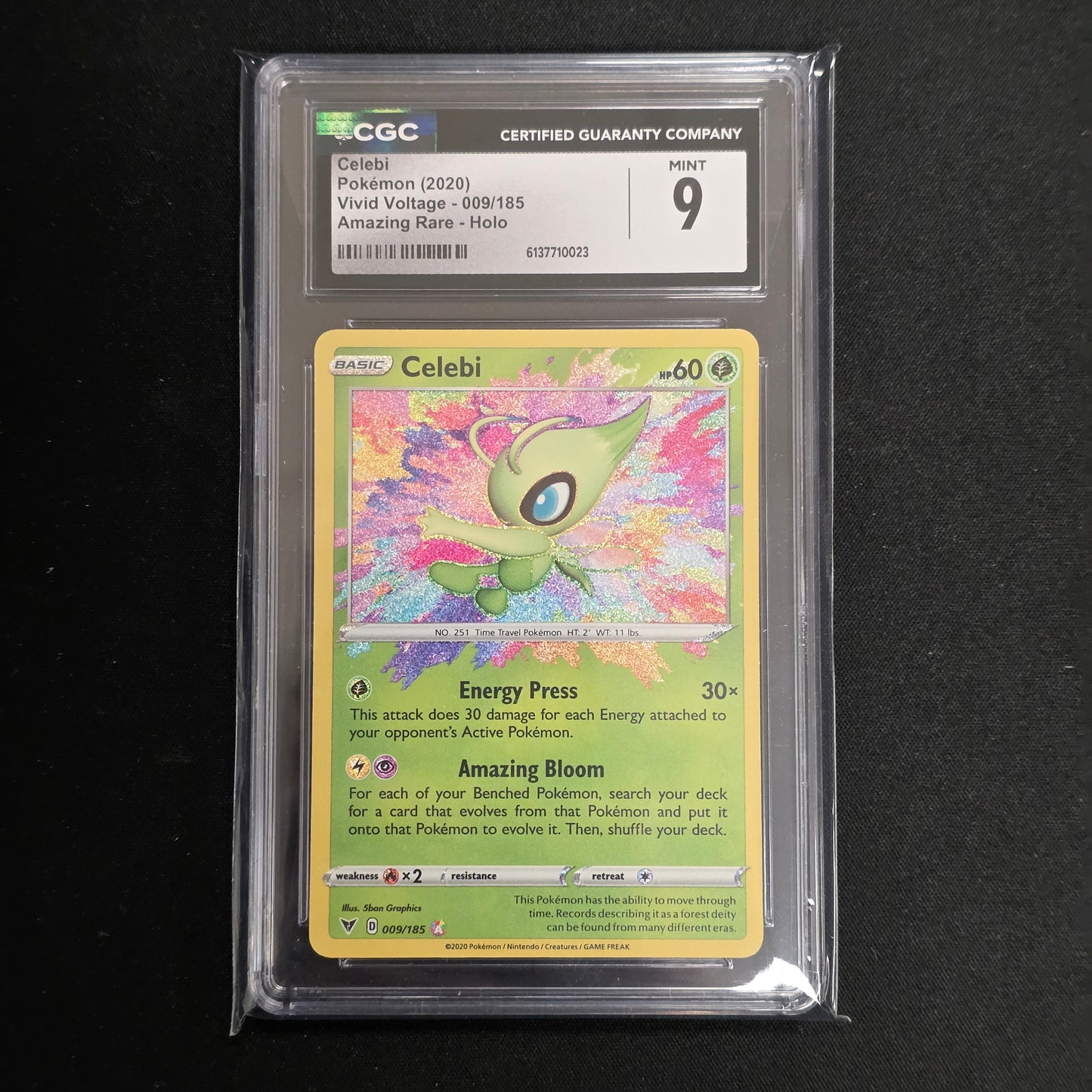 Pokemon TCG Celebi *Amazing Rare* Vivid Voltage 009/185 (CGC 9)