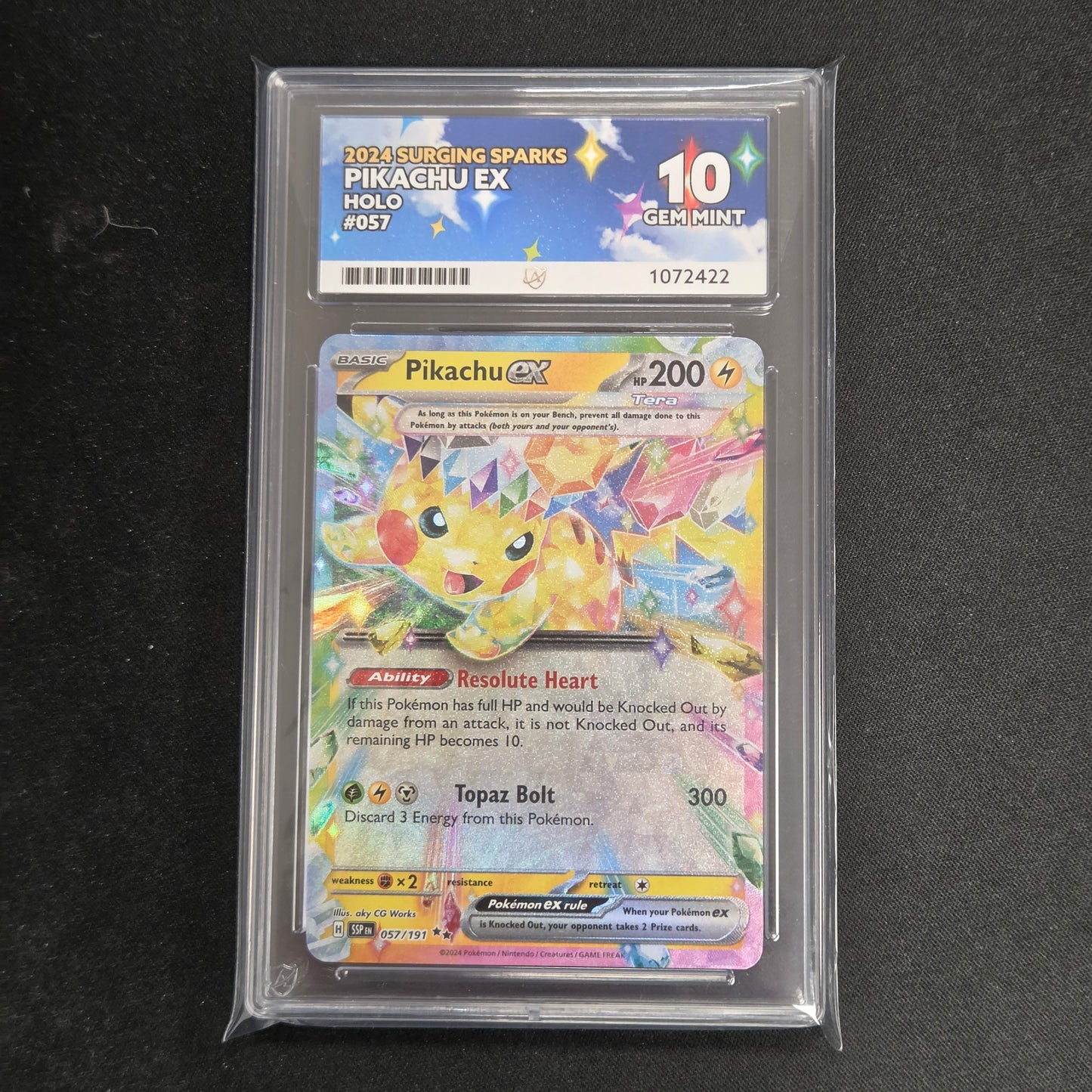 Pokemon TCG Pikachu ex Surging Sparks 057/191 (ACE 10)