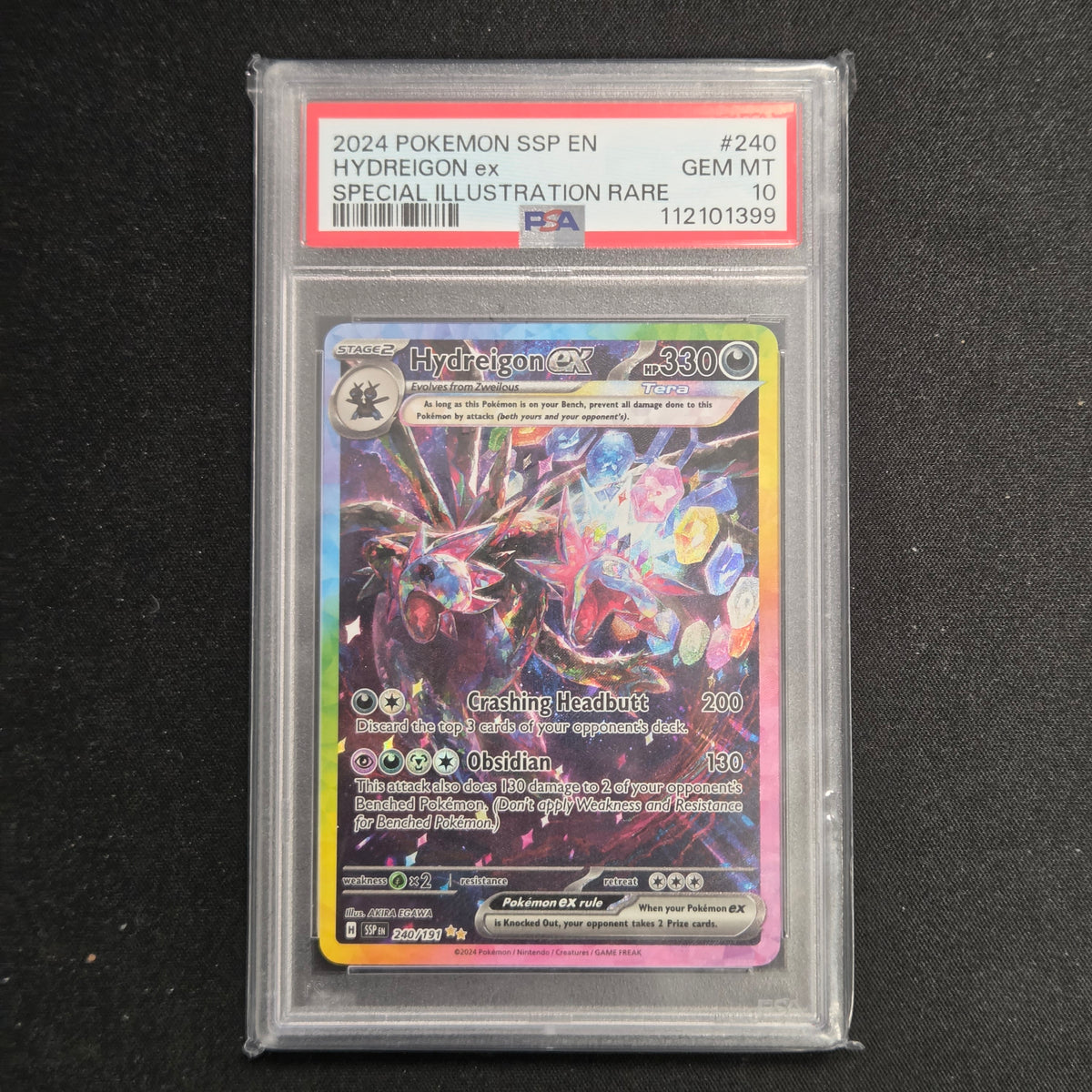 Pokemon TCG Hydreigon ex Surging Sparks 240/191 (PSA 10)