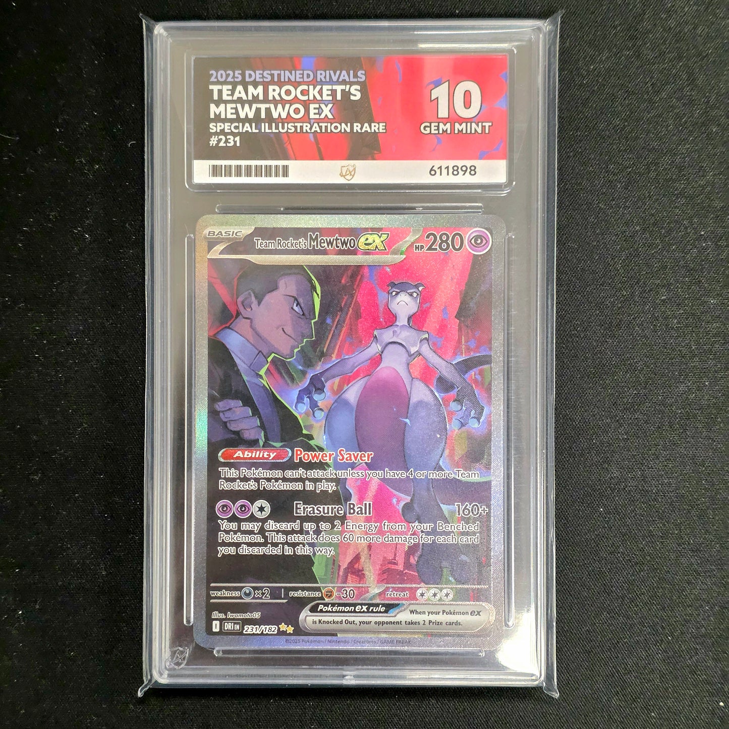 Pokemon TCG Team Rocket's Mewtwo ex Destined Rivals 231/182 (Ace 10)