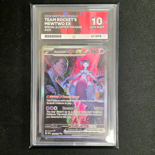 Pokemon TCG Team Rocket's Mewtwo ex Destined Rivals 231/182 (Ace 10)