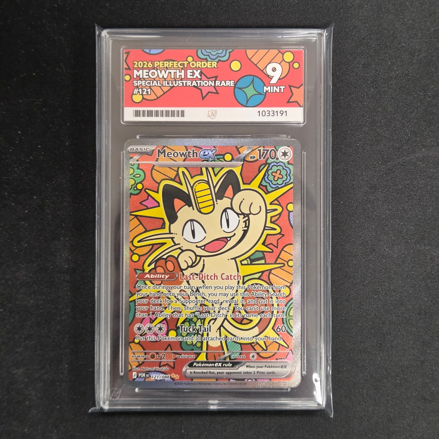 Pokemon TCG Meowth ex Perfect Order 121/088 (Ace 9)