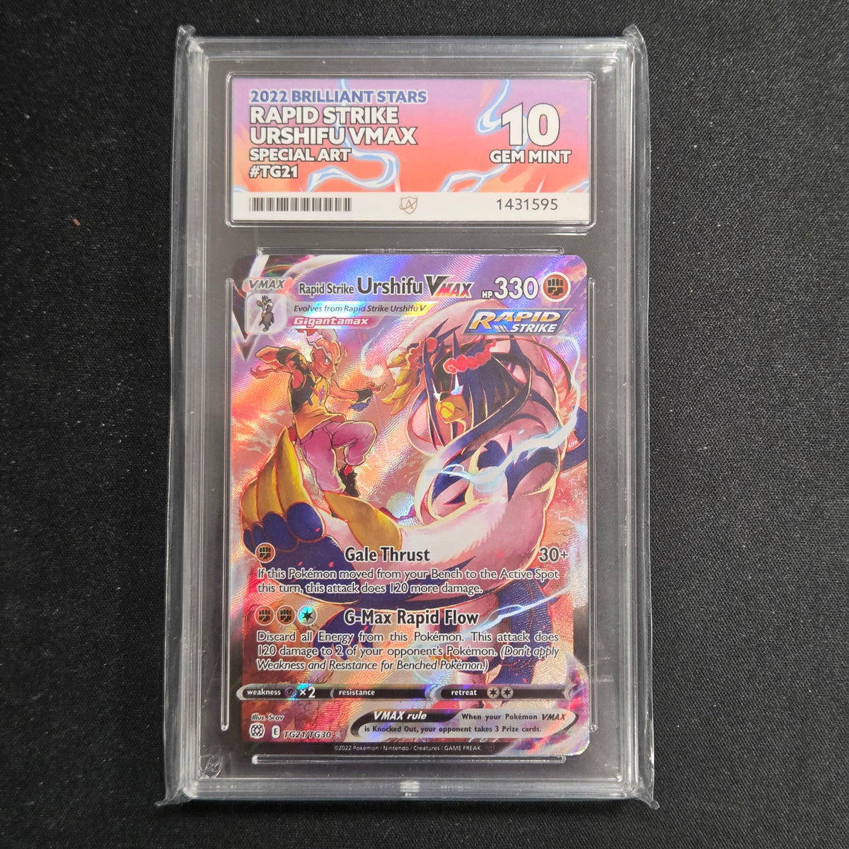 Pokemon TCG Rapid Strike Urshifu VMAX Brilliant Stars TG21/TG30 (Ace 10)