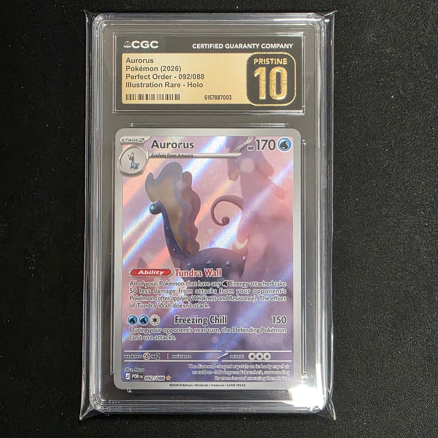 Pokemon TCG Aurorus Perfect Order 092/088 (CGC Pristine 10)