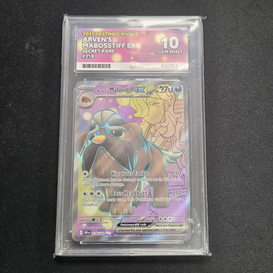 Pokemon TCG Arven's Mabosstiff EX Destined Rivals 218/182 (Ace 10)
