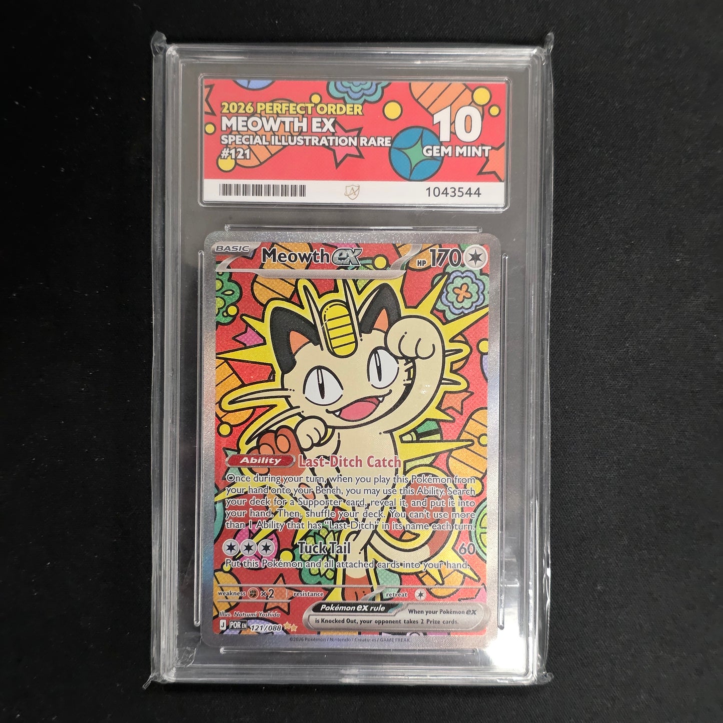 Pokemon TCG Meowth ex Perfect Order 121/088 (Ace 10)