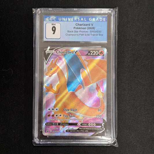 Pokemon TCG Charizard V Sword & Shield SWSH050 (CGC 9)