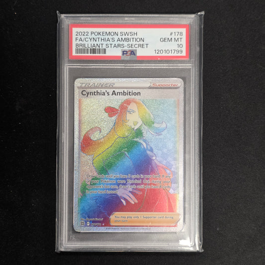 Pokemon TCG Cynthia's Ambition Brilliant Stars 178/172 (PSA 10)