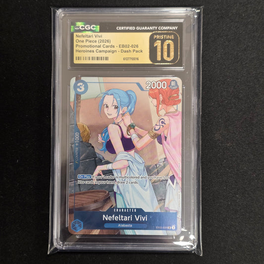 One Piece CG Nefeltari Vivi Heroine's Dash Pack EB02-026 (CGC Pristine 10)