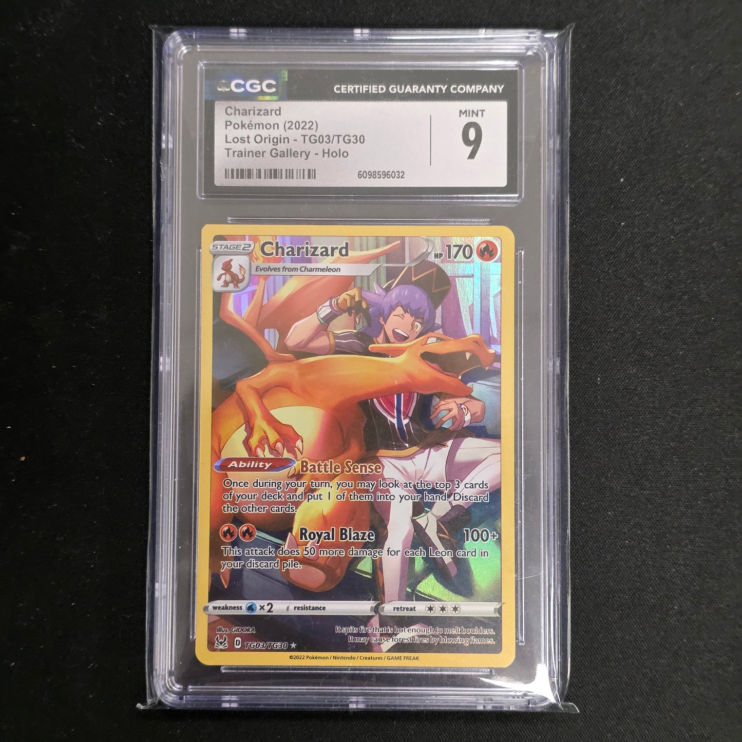 Pokemon TCG Charizard Lost Origin TG03/TG30 (CGC 9)