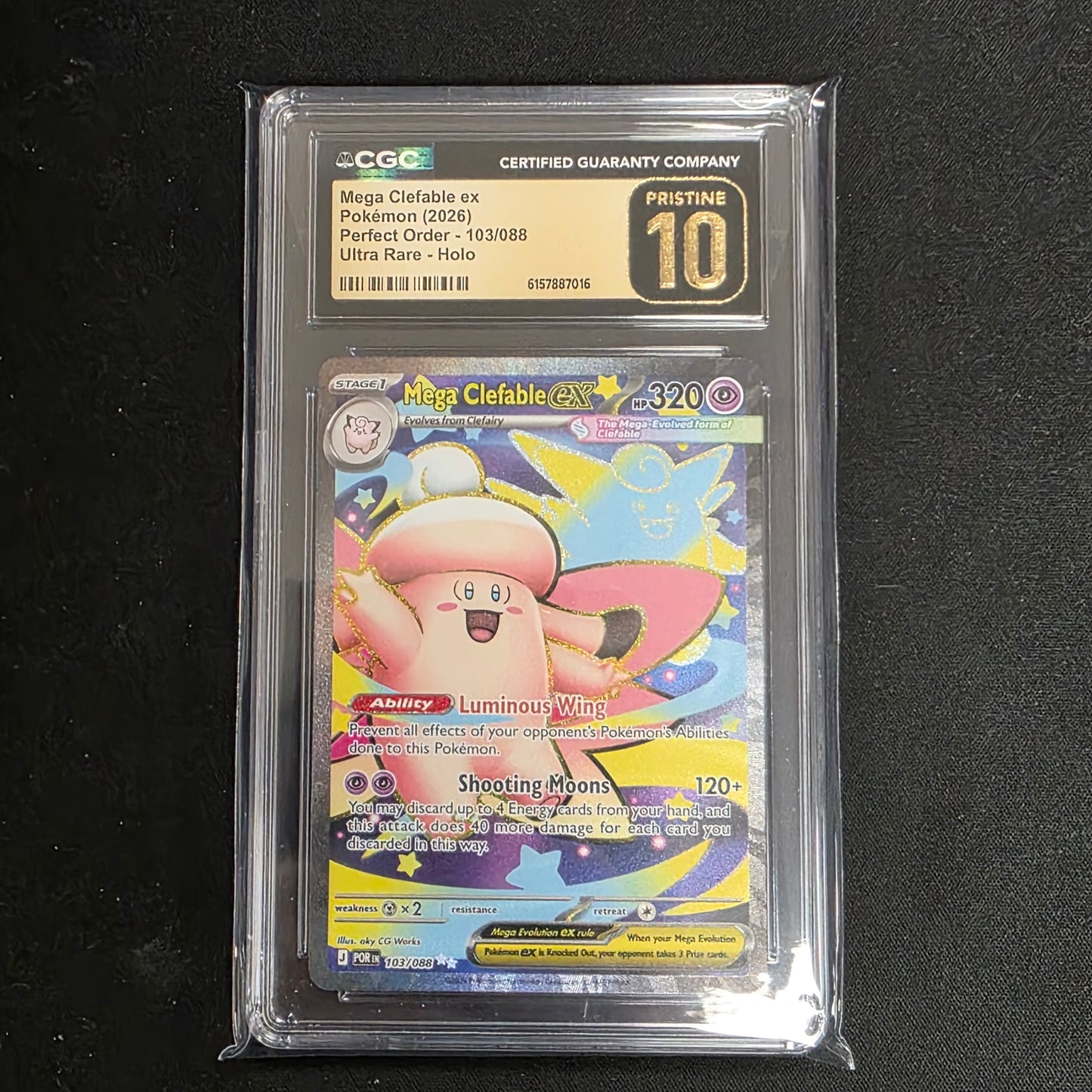 Pokemon TCG Mega Clefable ex Perfect Order 103/088 (CGC Pristine 10)
