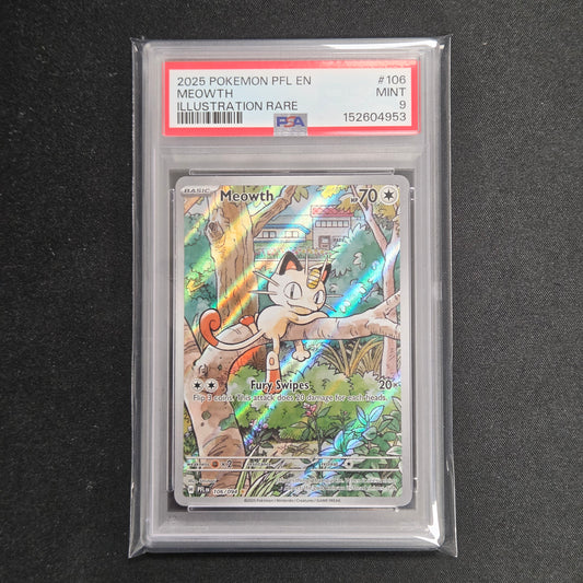 Pokemon TCG Meowth Phantasmal Flames 106/094 (PSA 9)