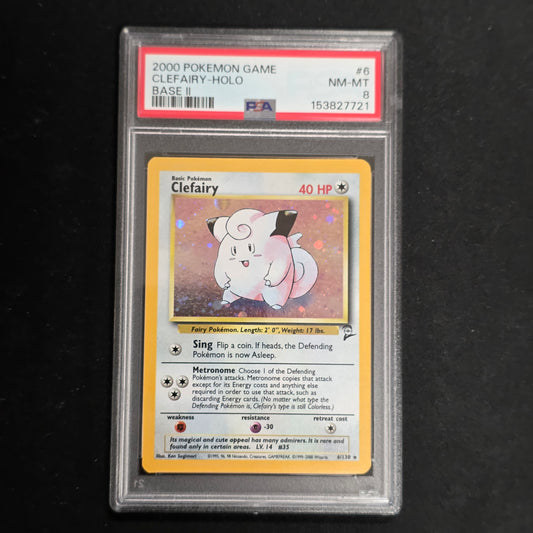 Pokemon TCG Clefairy Base Set 2 6/130 (PSA 8)