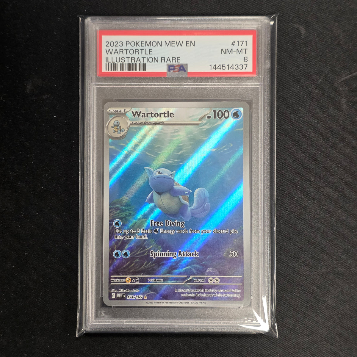 Pokemon TCG Wartortle 151 171/165 (PSA 8)