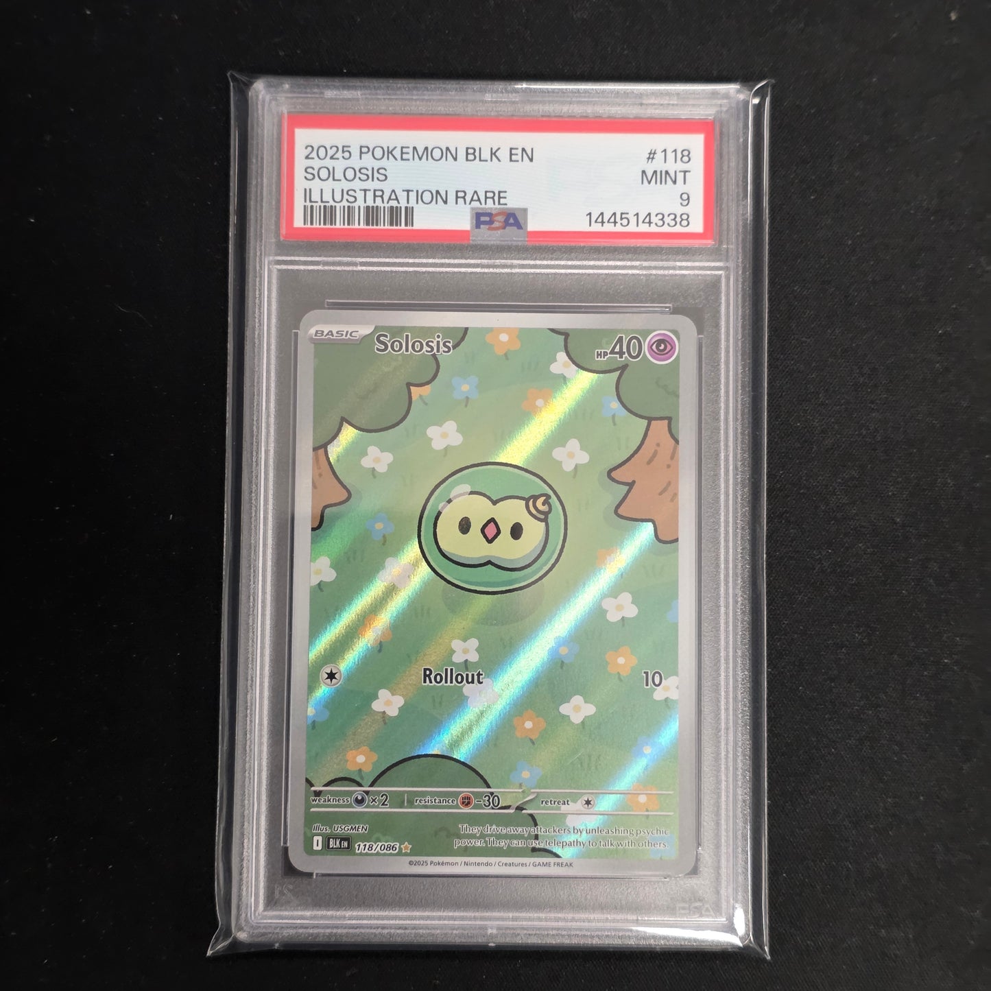 Pokemon TCG Solosis White Flare 118/086 (PSA 9)