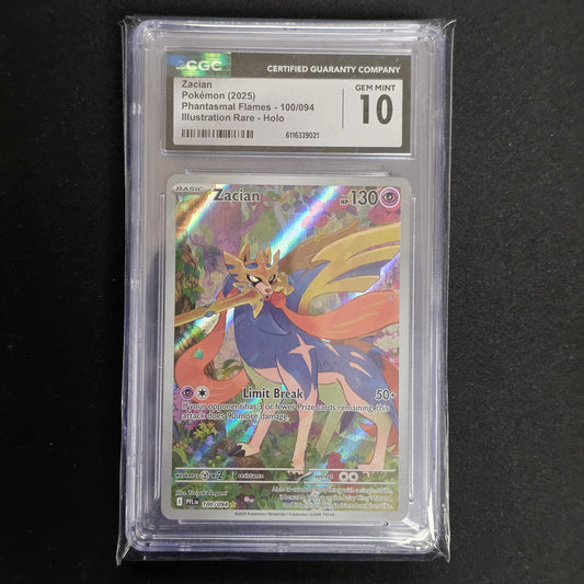 Pokemon TCG Zacian Phantasmal Flames 100/094 (CGC 10)