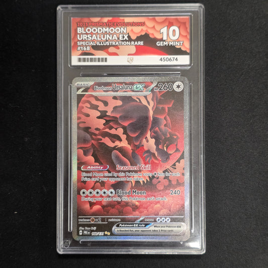 Pokemon TCG Bloodmoon Ursaluna ex Prismatic Evolutions 168/131 (Ace 10)