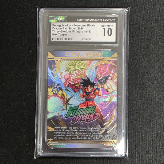 Dragon Ball CG Energy Marker - Fearsome Rivals Three Glorious Fighters M-53 (CGC 10)