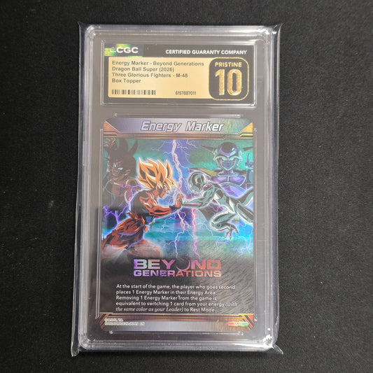Dragon Ball CG Energy Marker - Beyond Generations Three Glorious Fighters M-48 (CGC Pristine 10)