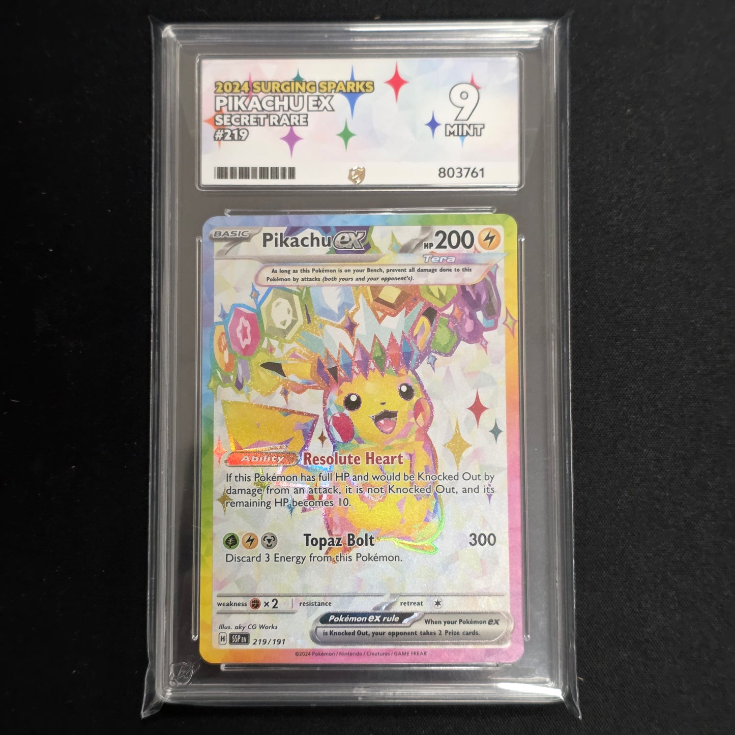 Pokemon TCG Pikachu ex Surging Sparks 219/191 (Ace 9)