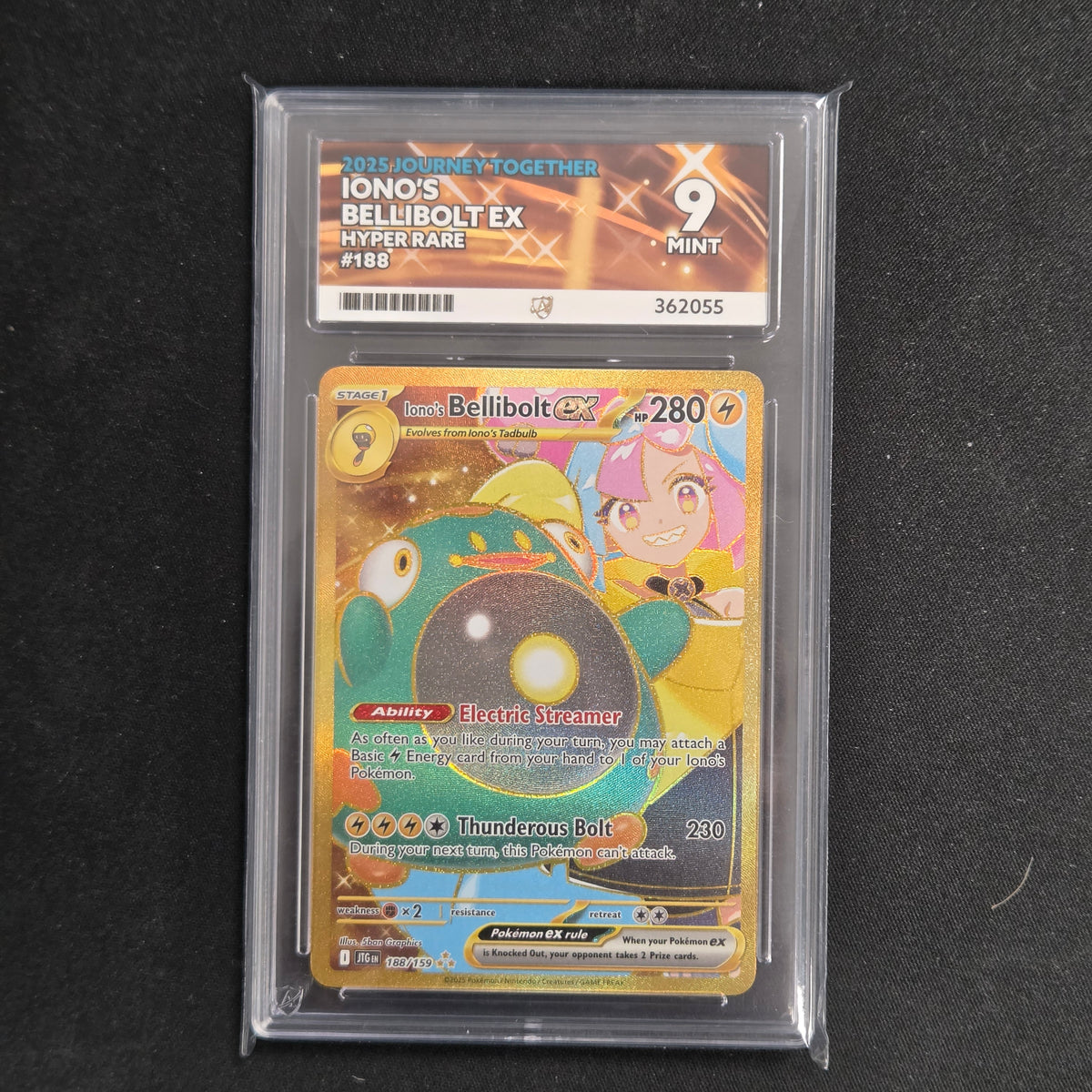 Pokemon TCG Iono's Bellibolt ex Journey Together 188/159 (Ace 9)