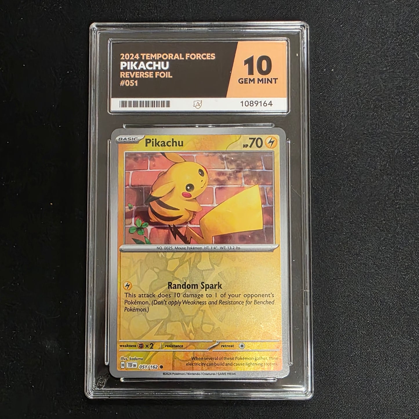 Pokemon TCG Pikachu *Reverse Holo* Temporal Forces 051/162 (Ace 10)